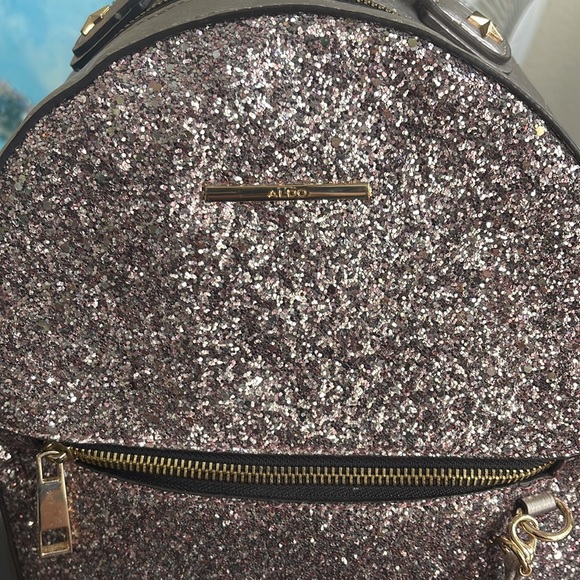 Pink & Gold Glitter Mini Aldo Back Pack - Picture 2 of 7